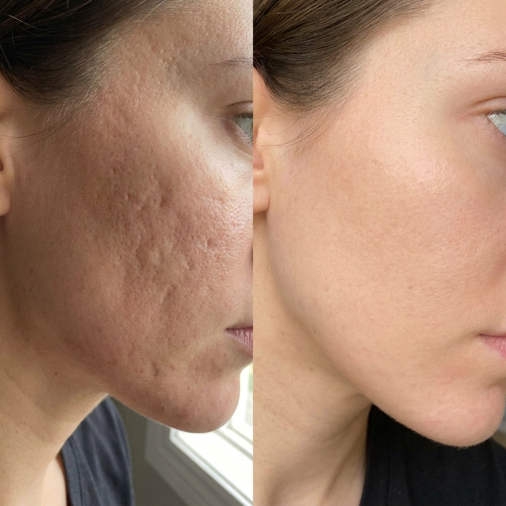 Before and after cheek